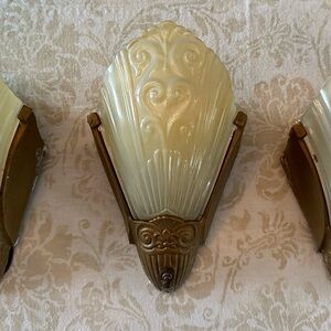 Rare Virden Art Deco Wall Sconces (3)